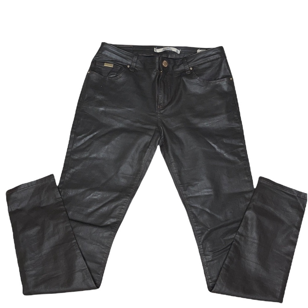 Leara Woman Denim Wear Collection Dark Brown Chocolate Pants Size 8